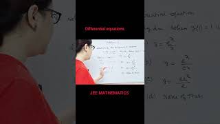 Differential Equation Problem Solving in a easy method I jee maths jeemains education youtube [upl. by Kinelski]