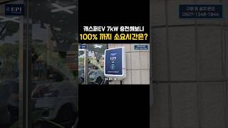 캐스퍼ev 7kW 완속충전기로 충전해보기 [upl. by Juanita]