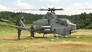 Marines Refuel HMLA Helicopters for Air Assault [upl. by Moyers]