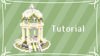 Minecraft  How To Build a Cute Quartz Gazebo  Tutorial  Spawn Point [upl. by Pardoes]