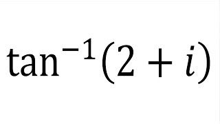 Arctangent of a complex number [upl. by Studner]