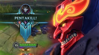 WILD RIFT JHIN PENTAKILL IN SEASON 11 HARDCARRY  BUILD AND RUNES [upl. by Pelagi72]