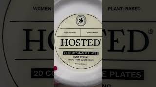 NEW HOSTED Compostable Plates 20 pack ￼dollartree plate shopping [upl. by Nicodemus]