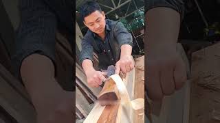 A man works wood with a planer [upl. by Isabelle]