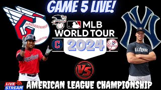 Yankees vs Guardians ⚾ LIVE 2024 MLB CHAMPIONSHIP GAME 5 ⚾ Live Play Reaction Guardians vs Yankees [upl. by Ahmed]