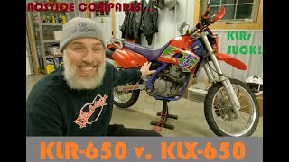 Which is better the Kawasaki KLR 650 or KLX 650 [upl. by Adyht964]