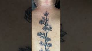 Rose Vine On A Spine tattoo tattooart [upl. by Dweck]