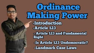 Ordinance making power of the President Article 123 of Indian constitution Article123 [upl. by Cinamod]