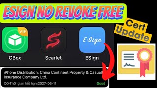 Esign Fix Revoke  Fix Unable to Install Esign on iPhone  eSign No Revoke Working Free install IPA [upl. by Aurel200]