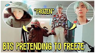 BTS Pretending To Be Frozen During Lives  BTS Funny Moments [upl. by Raila]