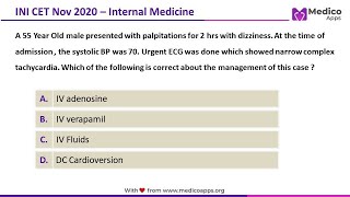 NEET PG Recall Question  Internal Medicine  Management of AVNRT  PSVT [upl. by Laurence]