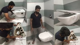 wall mount toilet fitting full details tamil  part 3 myworldtamiltech ✅💯 [upl. by Campagna]