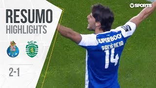 Highlights  Resumo FC Porto 21 Sporting Liga 1718 25 [upl. by Kinemod517]