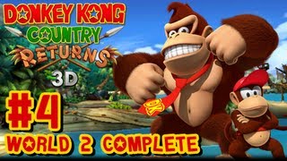 Donkey Kong Country Returns 3D  1080p 100 Part 4  World 2 COMPLETE [upl. by Dilahk]