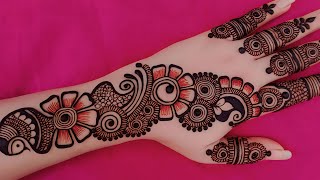 New Stylish mehndi design  Simple Henna design  Cone designs  نقش حناء جميل  Mehandi design [upl. by Duma476]