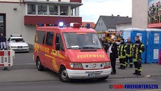 Einsatzfahrten von Feuerwehr und Rettungsdienst beim Rosenmontagsumzug 2017 in Seligenstadt [upl. by Nixie829]