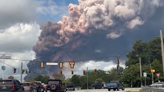 Large plume rises from Rockdale County chemical plant fire [upl. by Eronaele279]