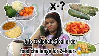 I ate Healthy food ONLY in Alphabetical Order A to Z Food for 24 Hours Challenge  Swapnali khaire [upl. by Cardew]