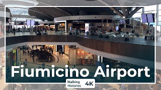 Rome Fiumicino Airport  4K Walking Tour of Leonardo da Vinci Airport Travel to Italy 2022 [upl. by Lundquist]