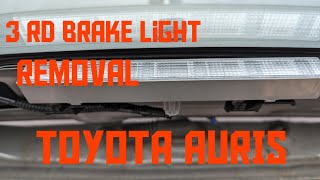 TOYOTA AURIS 3 rd brake light removal  Toyota Auris brake lights [upl. by Enyal]