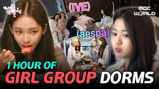 CC 1 Hour of GIRL GROUP dorm life AESPA IVE [upl. by Gene]