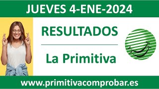 Resultado del sorteo La Primitiva del jueves 4 de enero de 2024 [upl. by Hammad171]