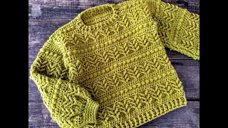 Suéter a crochet para niño o niña ¡Paso a paso [upl. by Helman]