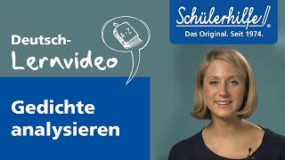 Gedichtanalyse schreiben 🎓 Schülerhilfe Lernvideo Deutsch [upl. by Nairda754]