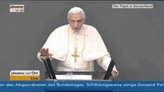 Rede von Papst Benedikt XVI im Deutschen Bundestag [upl. by Perretta]