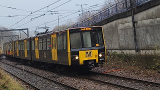 Tyne amp Wear Metro Metrocars 40234081 depart Heworth as 40734049 arrive [upl. by Gainer]