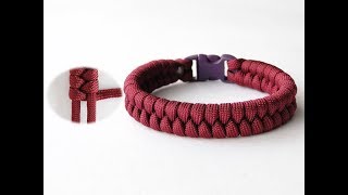 How to Make an Easy Single Working Strand Fishtail Paracord Survival Bracelet [upl. by Nimar]