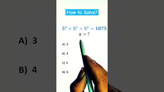 Solving Exponential Equation with base 5 shorts maths [upl. by Anselmi]