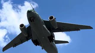 Embraer KC390 landing at Farnborough [upl. by Lenoyl]