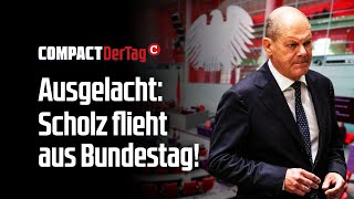 Ausgelacht Scholz flieht aus Bundestag💥 [upl. by Neeloc639]