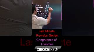 Question on Congruence of Triangles No 4  Last Minute Revision for Class X [upl. by Enirbas]