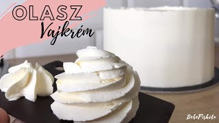 OLASZ vajkrém 🇮🇹🍦  RECEPT és tudnivalók 📝  burkolás  Italian Meringue Buttercream🎂  BebePiskóta [upl. by Cila]