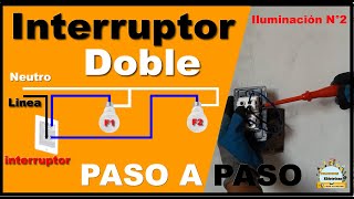 Cómo conectar 2 FOCOS con interruptor DOBLE [upl. by Drummond]