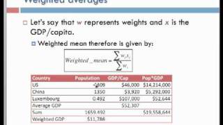 Weighted means amp Standard Deviations  Part 1 [upl. by Shum577]