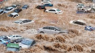 Disaster in Germany flood destroyed a dam 48 thousand cars under water [upl. by Katheryn83]