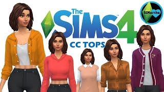 The Sims 4  Maxis Match CC Showcase  Tops 12   CC links [upl. by Amsirac]