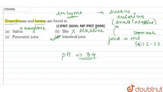 Enterokinase and lactase are found in [upl. by Allina]