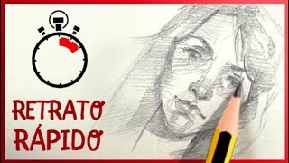 Como DIBUJAR RETRATOS rápido ⌛ Tiempo real [upl. by Takken]