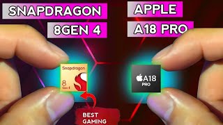 Qualcomm Snapdragon 8 Gen 4 vs Apple A18 Pro tests and benchmark [upl. by Aicirtel214]