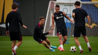 CHAMPIONS LEAGUE BOUND Barcelona Train Ahead of Champions League Opener vs AS Monaco [upl. by Maia]