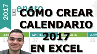 Cómo crear calendario en Excel [upl. by Irej875]