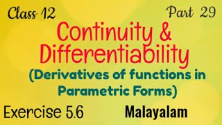 Exercise 56Continuity and DifferentiabilityMathsMalayalam [upl. by Agate650]