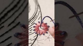 Learn in 3 steps how to embroider a different type of Daisy Flower  the Healthy Kidney edition [upl. by Killoran]