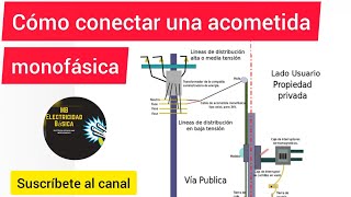 Cómo conectar una ACOMETIDA MONOFÁSICA [upl. by Acnairb]