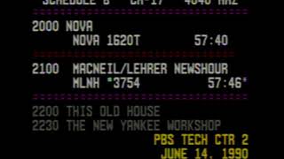 PBS Satellite Service Schedule Information June 14 1990 PBS Satellite Feed [upl. by Lenno]