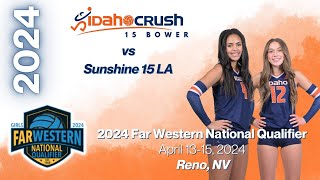 2024 FAR WESTERNS  Idaho Crush 15 Bower vs Sunshine 15 LA [upl. by Wie]